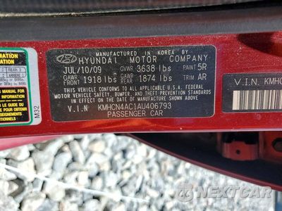 Zdjęcie 13 z 13 samochodu: 2010 HYUNDAI ACCENT GLS VIN:KMHCN4AC1AU406793 - miniatura