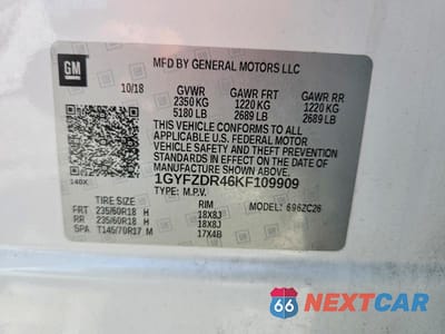 Zdjęcie 13 z 13 samochodu: 2019 CADILLAC XT4 PREMIUM LUXURY VIN:1GYFZDR46KF109909 - miniatura