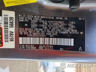 Zdjęcie 13 z 13 samochodu: 2012 TOYOTA SIENNA XLE 8-PASSENGER VIN:5TDYK3DC8CS266824 - miniatura