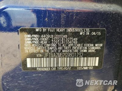 Zdjęcie 12 z 12 samochodu: 2016 SUBARU WRX STI VIN:JF1VA2M62G9801232 - miniatura