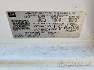 Zdjęcie 12 z 12 samochodu: 2018 CHEVROLET SILVERADO K1500 LT VIN:1GCUKREC0JF250100 - miniatura