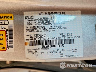 Zdjęcie 12 z 12 samochodu: 2018 FORD FUSION S HYBRID VIN:3FA6P0UU4JR100273 - miniatura