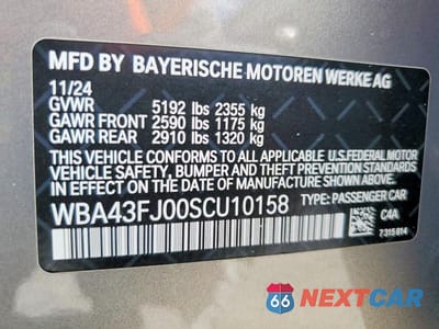 Zdjęcie 13 z 13 samochodu: 2025 BMW 530 I VIN:WBA43FJ00SCU10158 - miniatura