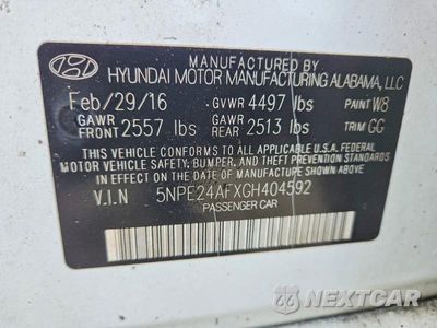 Zdjęcie 12 z 12 samochodu: 2016 HYUNDAI SONATA SE VIN:5NPE24AFXGH404592 - miniatura