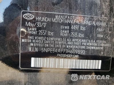 Zdjęcie 12 z 12 samochodu: 2018 HYUNDAI SONATA SEL VIN:5NPE34AF7JH609890 - miniatura