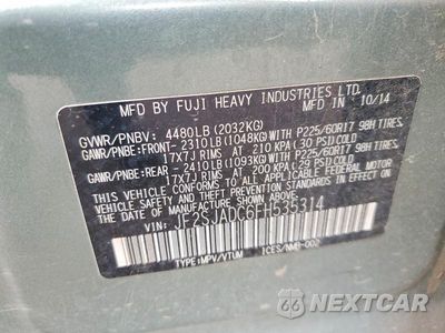 Zdjęcie 12 z 12 samochodu: 2015 SUBARU FORESTER 2.5I PREMIUM VIN:JF2SJADC6FH535314 - miniatura