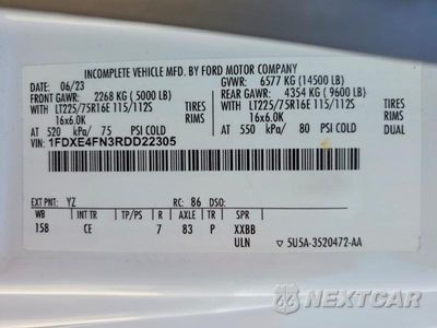 Zdjęcie 14 z 14 samochodu: 2024 FORD E450 BOX TRUCK VIN:1FDXE4FN3RDD22305 - miniatura