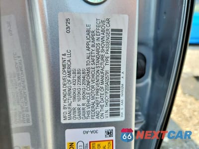 Zdjęcie 12 z 12 samochodu: 2025 HONDA ACCORD LX VIN:1HGCY1F20SA025791 - miniatura
