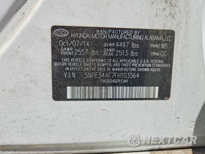 Zdjęcie 12 z 12 samochodu: 2015 HYUNDAI SONATA LIMITED VIN:5NPE34AF7FH103564 - miniatura