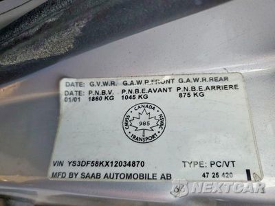 Zdjęcie 12 z 12 samochodu: 2001 SAAB 9-3 SE VIN:YS3DF58KX12034870 - miniatura