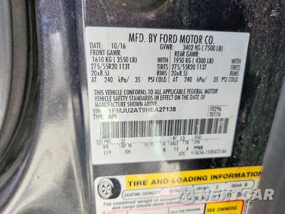 Zdjęcie 14 z 14 samochodu: 2017 FORD EXPEDITION LIMITED VIN:1FMJU2AT9HEA27138 - miniatura