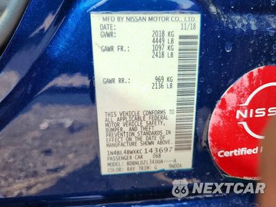 Zdjęcie 13 z 13 samochodu: 2019 NISSAN ALTIMA S VIN:1N4BL4BWXKC143697 - miniatura