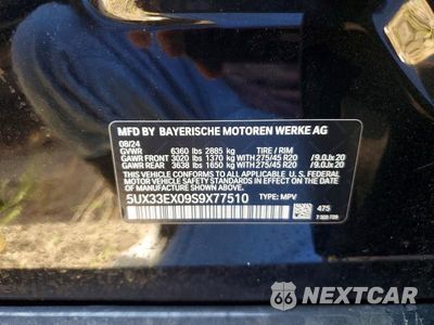 Zdjęcie 12 z 12 samochodu: 2025 BMW X6 XDRIVE40I VIN:5UX33EX09S9X77510 - miniatura