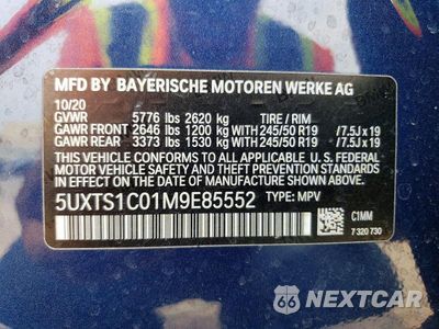 Zdjęcie 14 z 14 samochodu: 2021 BMW X3 XDRIVE30E VIN:5UXTS1C01M9E85552 - miniatura