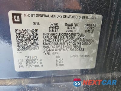 Zdjęcie 13 z 13 samochodu: 2018 CHEVROLET EQUINOX LS VIN:3GNAXHEV5JS640628 - miniatura