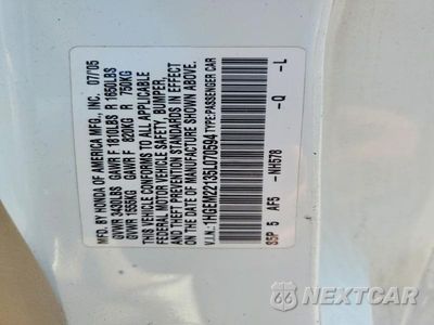 Zdjęcie 13 z 13 samochodu: 2005 HONDA CIVIC DX VP VIN:1HGEM22135L070594 - miniatura