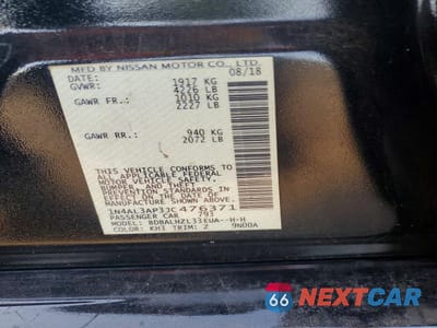 Zdjęcie 12 z 12 samochodu: 2018 NISSAN ALTIMA 2.5 S VIN:1N4AL3AP3JC476371 - miniatura
