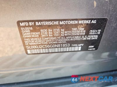 Zdjęcie 13 z 13 samochodu: 2016 BMW X6 XDRIVE35I VIN:5UXKU2C56G0N81853 - miniatura