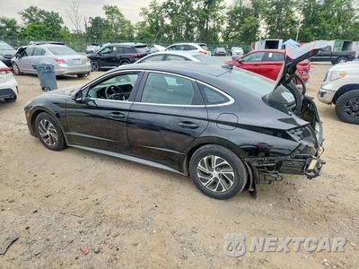 Drugie zdjęcie samochodu z przodu: 2021 HYUNDAI SONATA HYBRID BLUE VIN:KMHL24JJ2MA027475 - miniatura
