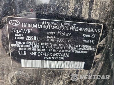 Zdjęcie 12 z 12 samochodu: 2018 HYUNDAI ELANTRA SE VIN:5NPD74LFXJH274878 - miniatura