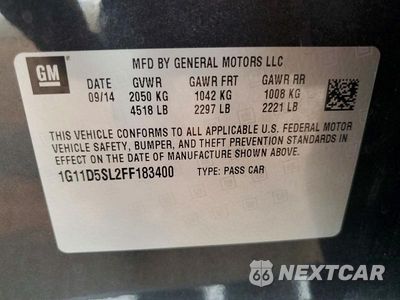 Zdjęcie 13 z 13 samochodu: 2015 CHEVROLET MALIBU 2LT VIN:1G11D5SL2FF183400 - miniatura