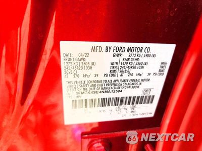 Zdjęcie 12 z 12 samochodu: 2022 FORD MUSTANG MACH-E GT VIN:3FMTK4SE4NMA12594 - miniatura