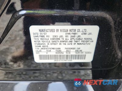 Zdjęcie 12 z 12 samochodu: 2007 INFINITI G35 X VIN:JNKBV61F67M810489 - miniatura