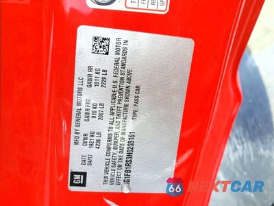 Zdjęcie 12 z 12 samochodu: 2017 CHEVROLET CAMARO LT VIN:1G1FB1RS3H0203161 - miniatura