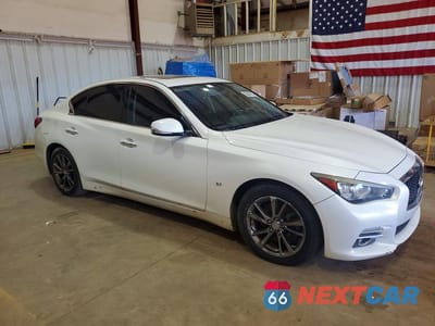 Czwarte zdjęcie samochodu z boku: 2015 INFINITI Q50 BASE VIN:JN1BV7AP5FM356219 - miniatura