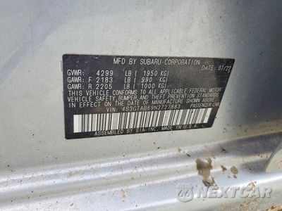 Zdjęcie 12 z 12 samochodu: 2022 SUBARU IMPREZA VIN:4S3GTAB69N3727883 - miniatura