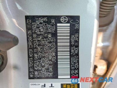 Zdjęcie 12 z 12 samochodu: 2022 TOYOTA PRIUS LE AWD-E VIN:JTDL9MFU3N3041331 - miniatura