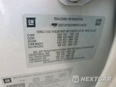 Zdjęcie 12 z 12 samochodu: 2021 CHEVROLET SILVERADO K1500 LTZ VIN:3GCUYGED8MG234029 - miniatura