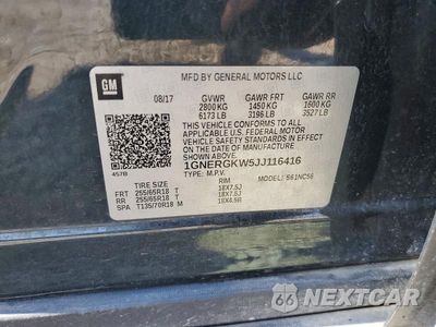 Zdjęcie 13 z 13 samochodu: 2018 CHEVROLET TRAVERSE LT VIN:1GNERGKW5JJ116416 - miniatura