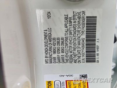 Zdjęcie 12 z 12 samochodu: 2025 HONDA ACCORD SE VIN:1HGCY1F43SA004452 - miniatura