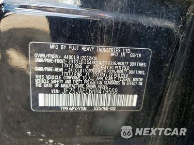 Zdjęcie 12 z 12 samochodu: 2017 SUBARU FORESTER 2.5I PREMIUM VIN:JF2SJAEC6HH479568 - miniatura