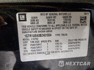 Zdjęcie 12 z 12 samochodu: 2011 GMC SIERRA C1500 SL VIN:1GTR1UEA0BZ401804 - miniatura