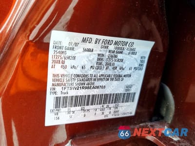Zdjęcie 12 z 12 samochodu: 2008 FORD F250 SUPER DUTY VIN:1FTSW21R98EA06703 - miniatura