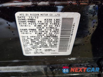Zdjęcie 13 z 13 samochodu: 2013 NISSAN ROGUE S VIN:JN8AS5MTXDW519905 - miniatura