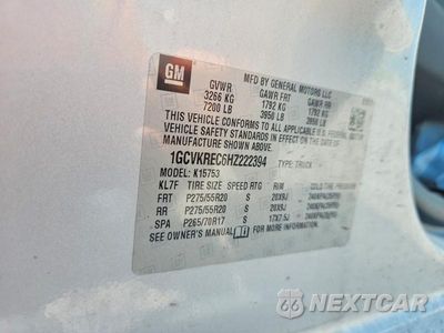 Zdjęcie 12 z 12 samochodu: 2017 CHEVROLET SILVERADO K1500 LT VIN:1GCVKREC6HZ222394 - miniatura