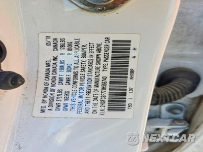 Zdjęcie 12 z 12 samochodu: 2018 HONDA CIVIC EX VIN:2HGFC2F77JH566740 - miniatura