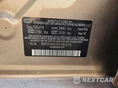 Zdjęcie 12 z 12 samochodu: 2015 HYUNDAI ELANTRA SE VIN:5NPDH4AE2FH583243 - miniatura