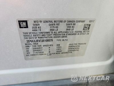 Zdjęcie 12 z 12 samochodu: 2018 CHEVROLET EQUINOX LT VIN:2GNAXJEV7J6106679 - miniatura