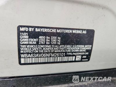 Zdjęcie 12 z 12 samochodu: 2022 BMW 430I GRAN COUPE VIN:WBA63AV06NFM26101 - miniatura