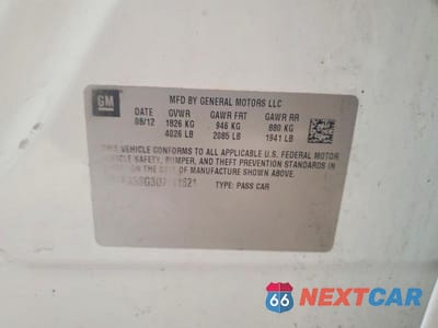 Zdjęcie 12 z 12 samochodu: 2013 CHEVROLET CRUZE LS VIN:1G1PA5SG3D7111621 - miniatura