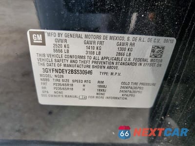 Zdjęcie 13 z 13 samochodu: 2011 CADILLAC SRX LUXURY COLLECTION VIN:3GYFNDEY2BS530946 - miniatura