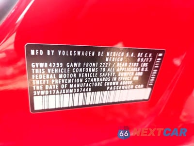 Zdjęcie 12 z 12 samochodu: 2017 VOLKSWAGEN JETTA SPORT VIN:3VWD17AJXHM397446 - miniatura