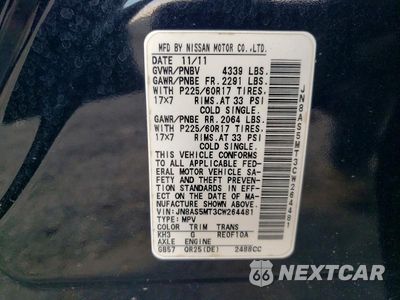 Zdjęcie 14 z 14 samochodu: 2012 NISSAN ROGUE S VIN:JN8AS5MT3CW264481 - miniatura