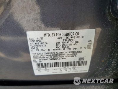 Zdjęcie 14 z 14 samochodu: 2022 FORD EXPLORER LIMITED VIN:1FMSK7FH7NGA63969 - miniatura