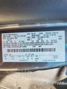 Zdjęcie 13 z 13 samochodu: 2022 FORD ESCAPE SEL VIN:1FMCU0H6XNUB13895 - miniatura