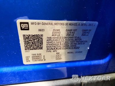 Zdjęcie 13 z 13 samochodu: 2024 CHEVROLET EQUINOX LT VIN:3GNAXUEG1RS113322 - miniatura